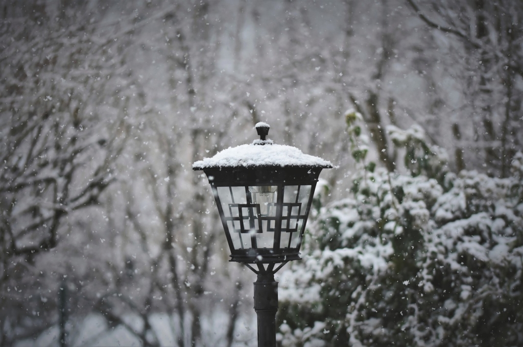 Solarleuchte Winter