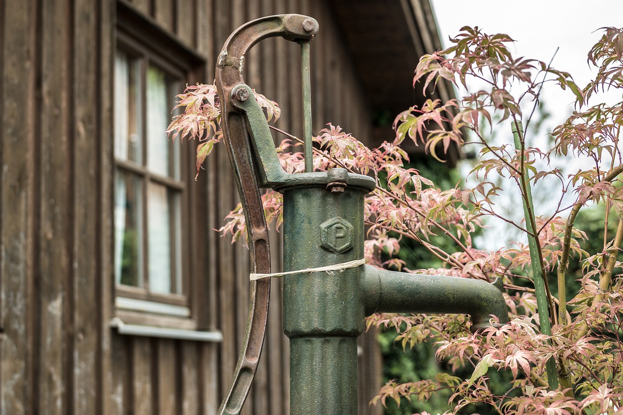 Hebeanlage und Gartenpumpe